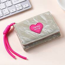 1 Cute Pink Love Button 30% Coin Purse-Multi-Function Card Holder Lady's Wallet, Rose Red/Black/White Multicolor Optional, PU Craft Meticulous, Suitable For Parties, Classrooms, Parties, High-End Occasions. - Multicolor - View 17