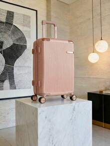 Carry-On Suitcase For Domestic And International Travel, 4 Double Wheels, 360° Rotating Lock, Built-In Padlock - Màu hồng gỉ - Xem 1