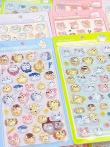 2nd Generation Gigi Kawaii Water Drop Stickers, Pet Stress Relief Crystal Stickers, 3D Relief Stickers, Bubble Stickers, PP Stickers, Internet Celebrity Same Style, Flash Dynamic, Collectible Stickers, Reward Stickers - Multicolor - View 2