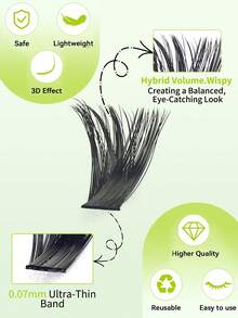 Bộ 192 sợi mi giả D-Curl mềm mại, dung lượng lớn, phù hợp cho người mới bắt đầu, mềm mại và tự nhiên, thích hợp sử dụng tại nhà, mi giả dạng tách sợi, nhẹ và có thể tái sử dụng, kiểu dáng cổ điển, mi tổng hợp, bao gồm nhíp, cọ chải mi và mascara, bộ mi giả, phù hợp cho người mới bắt đầu, bộ dụng cụ nối mi, trang điểm mắt 5D, thích hợp cho sử dụng hàng ngày, các dịp trang trọng, đám cưới, v.v. - Nhiều màu - Xem 7
