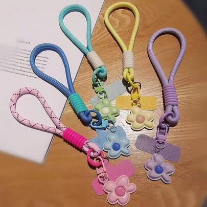 1pc Wrist Lanyard For Phone, Short Pendant Strap, Woven Wrist Cord, Anti-Lost Hand Strap, Minimalist Fresh Style