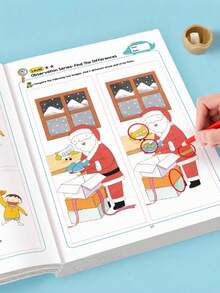 2/1 delar nytt Hitta skillnaderna-pussel - Partyspel - Klassrumsaktivitet - Jul- och Halloweenpresent - Multifärgad - Visa 7