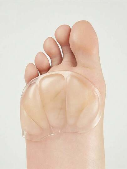 2pcs Silicone Self-Adhesive Metatarsal Pads. Anti-Slip Forefoot Cushions, Comfortable High Heel Insoles, Forefoot Pads, Soft Gel Insoles For Men And Women