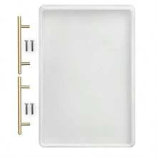 1PC Large Tray Mold With Handles, Silicone Large Deep Flat Tray Mold With Handles, Silicone Tray Molds For Resin Casting Home Decor(12in, 10in) - 12-inch Tray Mold With Handles - View 9