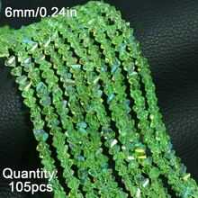 1 sợi hạt thủy tinh pha lê hình tam giác 6mm bóng cao, phụ kiện tự làm trang sức, vật liệu làm vòng cổ, vòng tay. - tự làm lấy - Xem 11