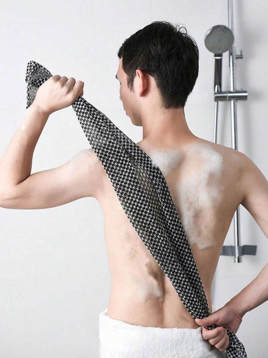 2 khăn tắm tẩy tế bào chết kiểu Nhật, tạo bọt dễ dàng, khăn chà rửa, dụng cụ tắm unisex, thích hợp cho phòng tắm và phòng ngủ. - Nhiều màu - Xem 1