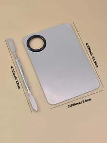 Stainless Steel Mixing Palette Mixing Stick Foundation Makeup Powder Foundation Liquid Foundation Nail Polish Mixing Board Beauty And Nail Care Set - Multicolor - View 2