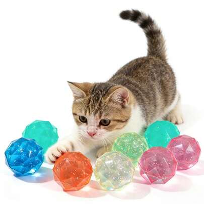2/15 Stück Katzenspielzeug Sprungbälle, interaktive Katzenspielzeug Bälle, Haustier Spielzeug Geschenke Party, verschiedene Größen Katzen Sprungbälle für Innenbereich, bunte Gummi Große Sprungbälle, Haustier Spielzeug Bälle Geschenk für Kätzchen