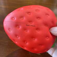 Large Strawberry Soft Toy - Slow-Rebound Fruit Stress-Relief Toy, Fun Sensory Comfort Toy, Home Decoration Interactive Prize,, Thanksgiving, Birthday Party, Toy, Strawberry RRWQ - Red - View 3