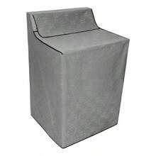 Funda lavadora panel cierre plata impermeable y afelpada para interior y exterior calidad premium durable hasta 6 años compatible con todas las marcas. - Plateado - Ver 2
