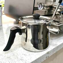 1.5-Liter Stainless Steel Milk Pot With Whistle, Soup Pot, Detachable Whistle, With Scale Marks, Suitable For All Types Of Stoves (Gas, Ceramic Electric And Induction), Single-Portion Hot Pot, Can Be Used For Daily Cooking Of Milk, Noodles, Porridge, Soups, Etc. Multi-Purpose Cooking Pot, Durable And Easy To Clean, Suitable For Home, Fast Food Restaurants, Restaurants, Canteens, Picnics And Other Places. - View 3