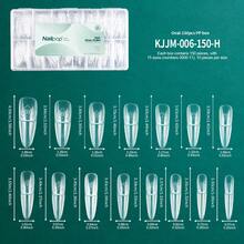 nailpop 150pcs/Box 15 Sizes Oval Nail Extension Tips, Reusable French Double Layer Nail Tips, Suitable For Hard Gel/Polymer Gel Fast Modeling, Nail Enhancement Tool For Creating Personal Style - Clear - View 5