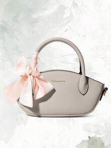 RAINSMORE Cute Bow Mini Dumpling Bag, PU Leather Top Handle Crossbody Bag, Adjustable Strap, Multi-Color Options, Sweet Small Purse For Work & Date - Multicolor - View 8