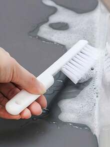 Bộ cọ vệ sinh nhà vệ sinh 3 trong 1 (1 cọ cán dài, 1 cọ silicon, 1 cọ rãnh, 1 giá đỡ cọ chống rò rỉ), Bộ dụng cụ vệ sinh nhà tắm, Thích hợp để vệ sinh nhà vệ sinh và phòng tắm, Dễ lắp ráp, Lông cọ nylon, Làm sạch sâu - White A - Xem 13