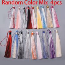 4pcs/Pack Dual-Color Tassel Pendant, Contrast Color Design, Bag/Key Chain Decor, DIY Craft Accessory, Clothing/Home Decor, Bookmark Making Tassel - Tassel - View 18