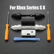 2 Sets Series X/S Controller Plastic Shoulder Buttons, Middle Bracket, T8 Screwdriver And Pry Bar Repair Tool Kit (Black/White) - View 1