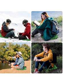 Đệm ngồi bơm hơi màu xanh lá cây, nhẹ, chống thấm nước, thích hợp cho sân vận động, đi bộ đường dài, văn phòng, máy bay. - Nhiều màu - Xem 6