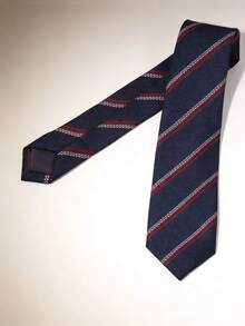 1pc Men's Fashion Encrypted Twill Simple Style Tie Suitable For Business Daily Matching - Multicolor - View 3