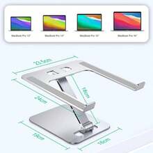 笔记本电脑支架，桌面高度可调升降折叠增高支架，带通风散热设计，可调节电脑支架 - 查看 3