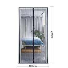 Malla antimosquitos con cierre automático, malla antimosquitos magnética, malla Invisible para puerta, cortina de partición antimoscas, malla mágica - G3029B 100X210CM - Ver 1
