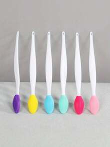 1/5pcs Pink Blackhead Remover Brush Double-Sided Facial Cleaning Tpe Brush, Multi-Functional Exfoliating Beauty Tool,Bag,Organizer,Storage - Multicolor - View 3