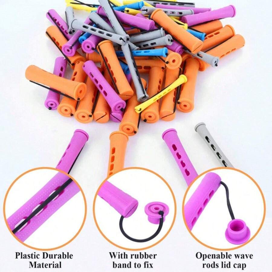 40pcs/Set Hair Curling Iron Kit, 4 Sizes, Suitable For Women Long & Short Hair, DIY Hairstyling Tools, Hairstyling Set, Salon & Travel Essential - Multicolor - View 1