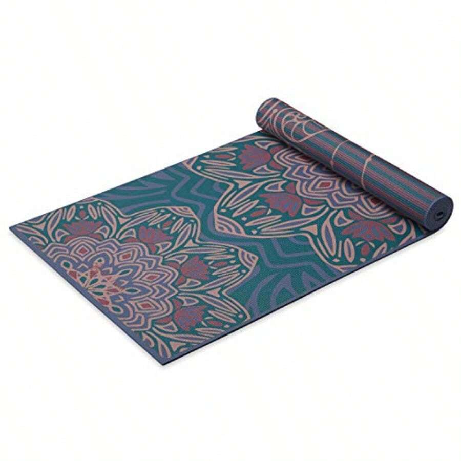 Yoga Mat - Premium 6mm Print Reversible Extra Thick Non Slip Exercise and Fitness Mat for All Types of Yoga Pilates and Floor Workouts 68" x 24" x 6mm Thick - Saludo de jade - Ver 1
