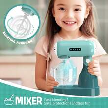 Pretend Play Kitchen Accessory Toy Set For Kids, Simulation Kitchen Appliance Kit - Blender, Coffee Maker, Mixer, Toaster With Light And Sound, Toy - 1 - 查看 5