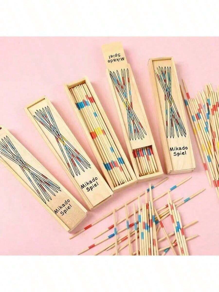 1 Pack/2 Packs Pick Up Sticks Game, 31 Sticks/41 Sticks Wooden Pick Up Sticks Boxed, Teen Traditional Pick Up Sticks Toy, Fun Family Game, Game, Ludo, Board Game