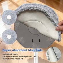 Spin Mop And Bucket Set With Removable Inner Clean Water Bucket, Dual Water Separation System, Deep-Cleaning Mops For Floors - Default - View 6