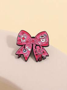 6Pcs Medical Worker Enamel Pin Set Lab Coat Nurse Scrub Stethoscope Bow Heart Lapel Brooch Nurse Doctor Gift - Multicolor - View 8
