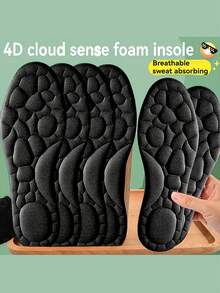 1 Pair Of Sponge-Cushioned Insoles Featuring A Pebble Pattern Provides Exceptional And Remarkable Performance, Making Them Ideal For Daily Commuting And Workout Sessions Over Extended Periods,Shoe Rack,Storage Saver,Outdoor,Garden,Travel Essential,Portable,Beach Essential,Graduation Season,Commencement,Graduation Ceremony,Graduation Gift,Graduation Present,Graduation Gift,Graduation Present,Congrats Grad,Congratulations Graduate,Valedictorian,Finish School,Graduation Party - Style a - View 2