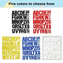 220 Pieces Iron On Letters For Clothing, 5 Sheets Of Black Heat Transfer Vinyl For T Shirts, A-Z Patches PU DIY Crafts Alphabets Sticker For Fabric - White - View 2