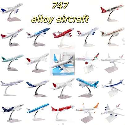 16cm Airbus A747 Aircraft Model, Diecast Metal Airplane Figurine For Office Desk Decor, Birthday Gift, Suitable For Collection, Holiday Gift, Home Decoration. 1 Euro Value Item - Fun Stress Relief Game - Gift - Interesting Game - Valentine's Day Gift - Gift For Boys And Girls - Christmas Gift - Halloween Gift - Best Gift - Gift