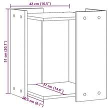 vidaXL Katzenklo Schrank, Katzenschrank Katzentoilette, Beistelltisch Katzenhaus, Katzenmöbel Verstecktes Design, Grau 42x42x51cm Holzwerkstoff - Grey - View 8