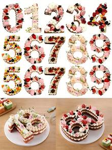 Khuôn bánh silicon 3D cỡ lớn, khuôn bánh số từ 0-9, khuôn nướng bánh cho sinh nhật và kỷ niệm ngày cưới với nhiều thiết kế sáng tạo. - Nhiều màu - Xem 4