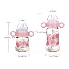 1pc PPSU Ergonomic Curved Baby Bottle, Automatic Flow Rate, Flow Control, Gravity Ball, 5cm Bottle Mouth Diameter, Anti-Colic Design, Soft Silicone Nipple, 150ml/260ml, , Lightweight & Anti-Drop, Suitable For Infant & Toddler Daily Feeding - Multicolor - View 2