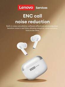 Lenovo LE221 Minimalist Wireless Earphones With Passive Noise Cancellation, HIFI Sound Quality, High-Definition Calls, Noise Cancellation With Microphone, Low Latency, Long Battery Life, Suitable For Gaming, Music, Sports, Compatible With Smartphones And Computers - View 3