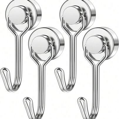 4/1pc Rotating Magnetic Hooks, Heavy Duty Magnet Hooks For Fridge, Ideal For Kitchen, Office, Classroom, Garage, Cruise Ship, Perfect For Mother's Day & Graduation Season