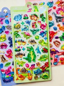 Những miếng dán khủng long 3D nổi này có kết cấu ba chiều độc đáo, phồng lên và có nhiều hình dạng khủng long khác nhau, bao gồm cả Tyrannosaurus và Brachiosaurus! Chúng lấp lánh với những chi tiết trang trí đầy màu sắc như đá quý, không thấm nước và chống mài mòn mà không để lại cặn keo, rất thích hợp cho sổ tay, đồ chơi và các dự án văn phòng phẩm tự làm của trẻ em, kết hợp giá trị giáo dục với vẻ dễ thương đáng yêu! - Nhiều màu - Xem 5