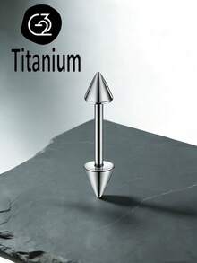 1件 ASTM F136 钛合金外螺纹 16G1.2mm 鼻环、鼻中隔环、香蕉形耳钉/耳环、眉环、舌环、唇环 身体穿刺饰品 - barbell Ball/ cone - 查看 13