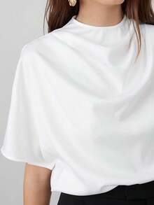 Top forma relajada con fruncido - Blanco - Ver 5