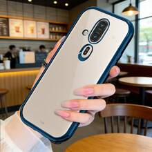 【人気のあるもの】Arrows Alpha F-53e ケース クリア スマホケース 透明 薄型 ソフト TPU 耐衝撃 メッキ加工 ストラップホール付き 軽量 - ブルー - チェックする 3