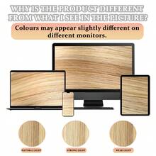 Tóc nối PU trong suốt dành cho nữ - Tóc thẳng, phù hợp với mọi loại tóc, màu vàng đồng bóng, không đường nối, giúp tăng độ dày tự nhiên cho tóc, tóc nối bền chắc. - S18/22/60 - Xem 8