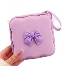 Cute Bow Candy Color Data Cable Protector, Data Cable Storage Bag, Digital Accessories Storage Box, Anti-Drop Zipper Pouch - Multicolor - View 8