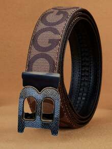 设计师款男士腰带 - 金色字母 B 扣，经典 GG 图案自动腰带 - 彩色 - 查看 4