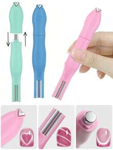 3D爱心磁性美甲凝胶，猫眼效果，双线月牙蛇皮法式美甲，UV吸收磁性美甲棒，DIY美甲沙龙工具，返校季 - 彩色 - 查看 8