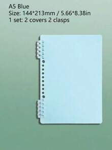 A5 20-Ring Removable Loose-Leaf Notebook Cover, Minimalist Slim Design Suitable For A5 Notebook Inserts, Student Use - A5 - View 5