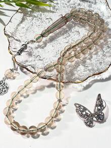 1pc Muslim 45 Beads Green Resin Tasbih Prayer Beads, Dual Use As Bracelet And Handheld Rosary - Multicolor - View 4