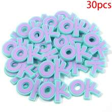 30pcs/Pack PVC Soft Gel OK Letter Stickers, Creative Handmade DIY Decor Stickers, Waterproof & Durable For Clothing, Shoes, Phone Cases, Earphones, Hair Clips, Bags - OK Patch - View 14